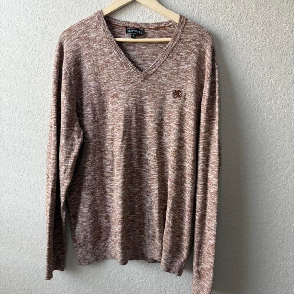 Express men's‎ 100% cotton Brown V neck sweater
